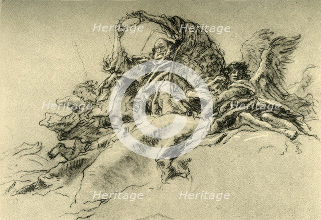 'God the Father and Angels', c1754, (1928). Artist: Giovanni Battista Tiepolo.