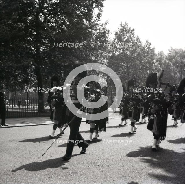 Guards on the march, London, c1955. Creator: Arthur Charles Kirby Ware.