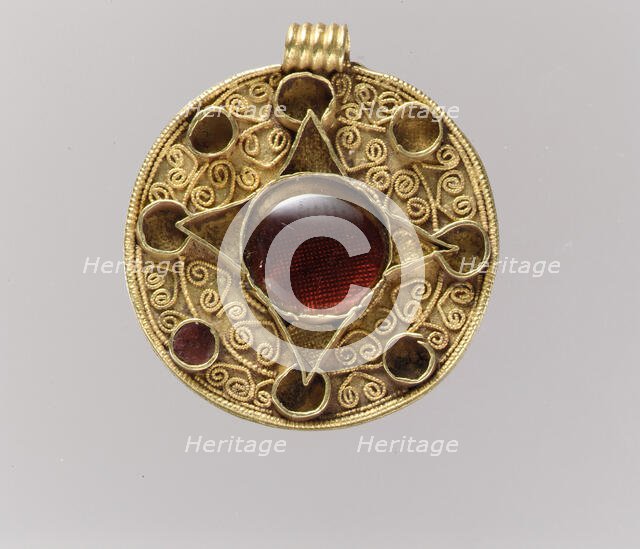Pendant, Anglo-Saxon, early 600s. Creator: Unknown.