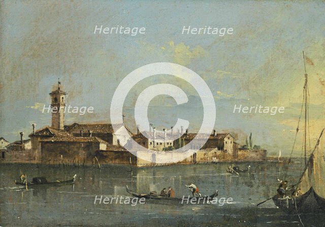 Isola del Lazzaretto Vecchio, Second Half of the 18th cen. Creator: Guardi, Francesco (1712-1793).