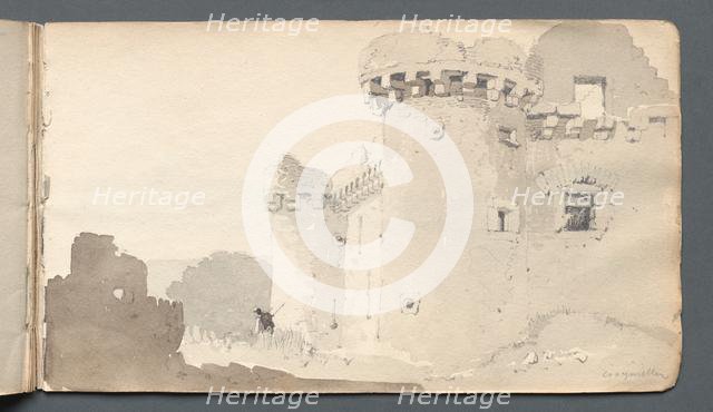 Sketchbook: "Ruined Castle", 1814. Creator: Samuel Prout (British, 1783-1852).