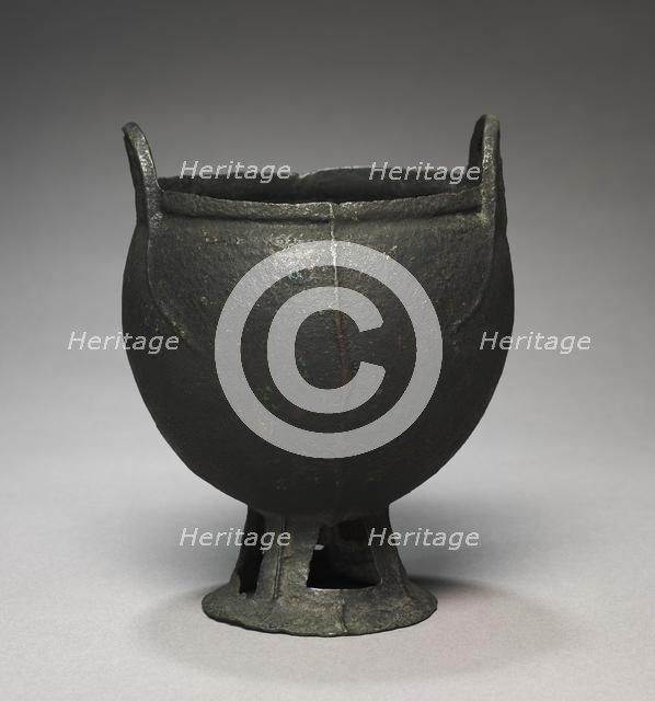 Cauldron on High Rounded Foot, 2nd-1st Century BC. Creator: Unknown.
