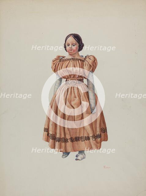 Doll - "Rachel", c. 1941. Creator: Hal Blakeley.