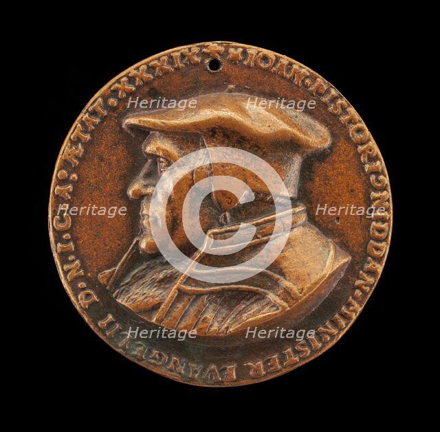 Johannes Pistorius,1504-1583, Theologian [obverse], 1543. Creator: Friedrich Hagenauer.