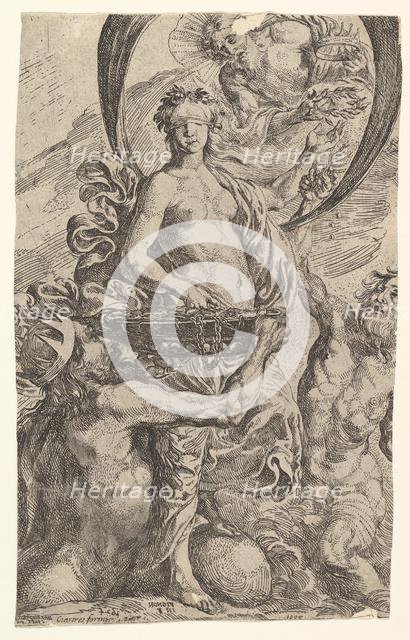 Jupiter, Pluto and Neptune Offering their Riches to Fortune, 1624. Creator: Pierre Brebiette.