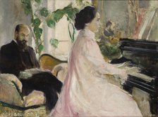 Doctor Dwernicki with His Wife at the Piano, 1902. Creator: Stanislaw Debicki.