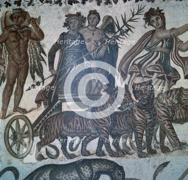 Roman mosaic showing the 'Triumph of Bacchus', 3rd century. Artist: Unknown