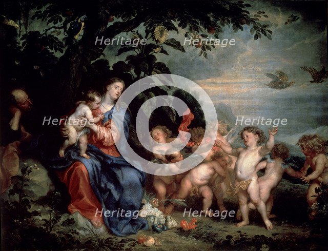 'Rest on the Flight into Egypt (Virgin with Partridges)', c1629-1630.  Artist: Anthony van Dyck