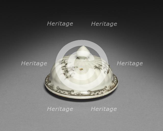 Teapot (lid), c. 1750-1770. Creator: Unknown.