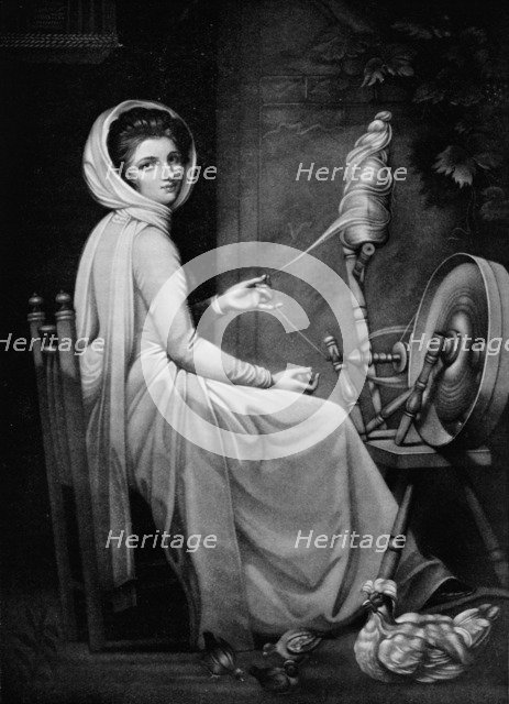 'Lady Hamilton as The Spinstress', c1782, (1912). Artist: George Romney.