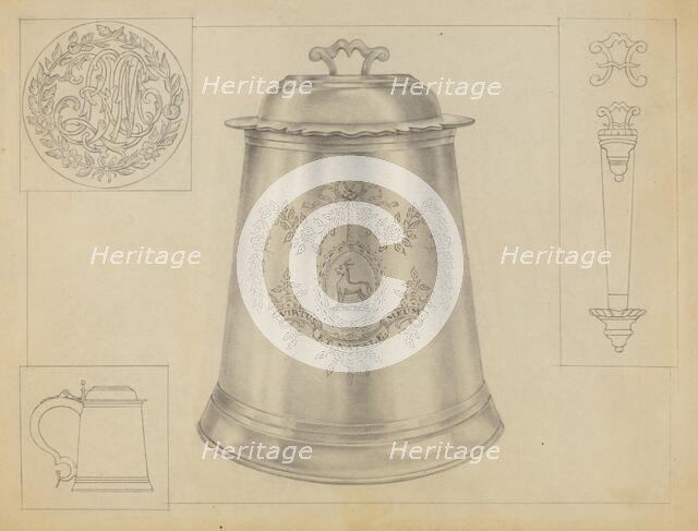 Silver Tankard, c. 1936. Creator: Isidore Steinberg.