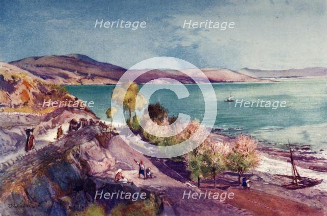 'The Lake of Galilee, Looking North from Tiberias', 1902. Creator: John Fulleylove.