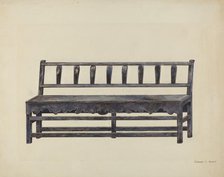 Bench, c. 1936. Creator: Edward Jewett.