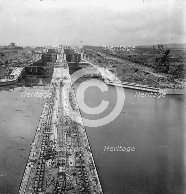 General view from temporary tower on north end of approach wall looking south..., July 18, 1913. Creator: Harris & Ewing.