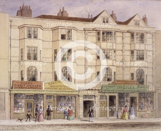 Aldersgate Street, London, (1851?) Artist: Thomas Hosmer Shepherd