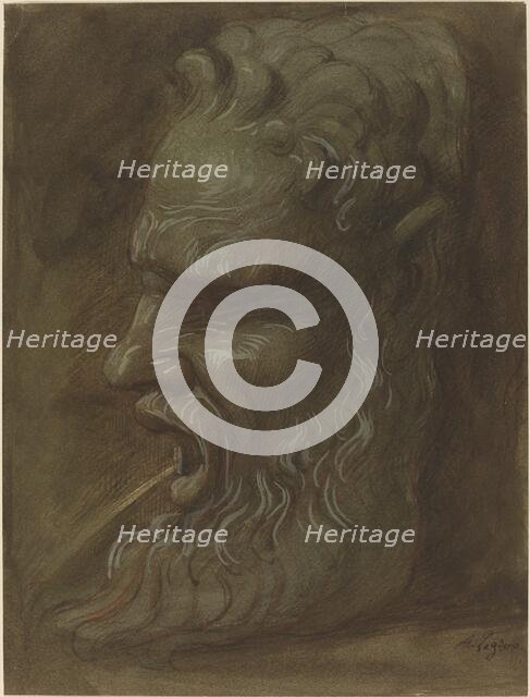 Study of a Mask. Creator: Alphonse Legros.