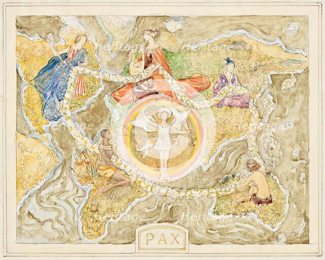 Pax (draft for a tapestry), 1929. Creator: Franz von Matsch.