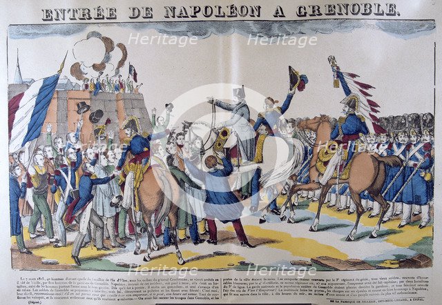 'Entrée of Napoleon to Grenoble', March 1815, 19th century. Artist: Unknown