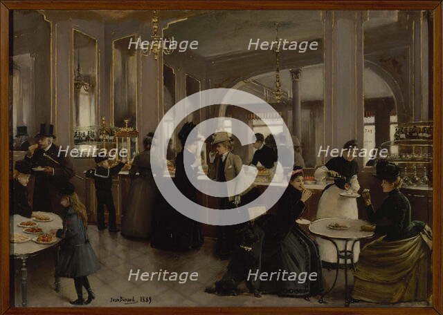 Gloppe pastry shop, 1889. Creator: Jean Beraud.