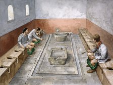Roman latrine, 2rd century, (c1990-2010). Artist: Philip Corke.