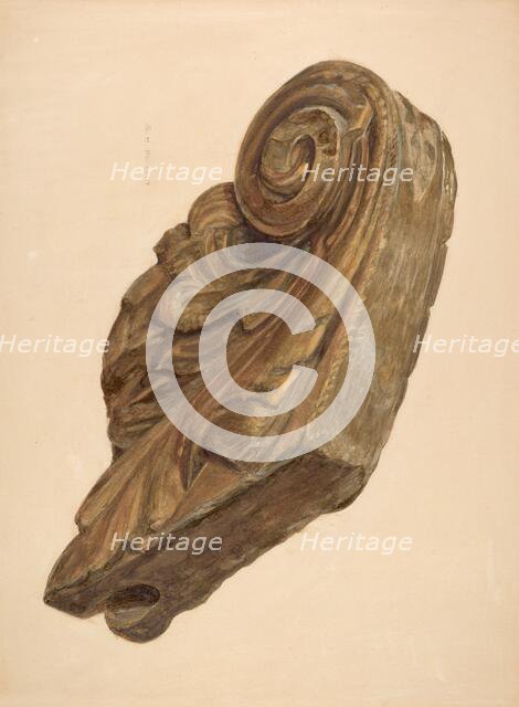 Ship Figurehead, c. 1939. Creator: Samuel Philpot.