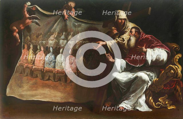Paul III inspired by faith to summon the Council of Trent, 1687. Creator: Ricci, Sebastiano (1659-1734).