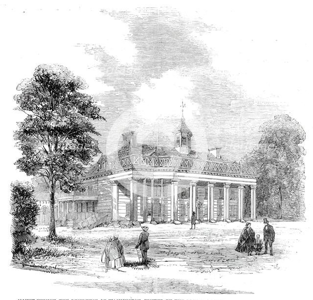 Mount Vernon, the residence of Washington, visited by the Prince of Wales on the 5th of Oct, 1860. Creator: Unknown.