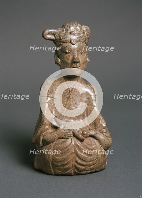 Greenware burial figure of woman and child, late 3rd century. Artist: Unknown.