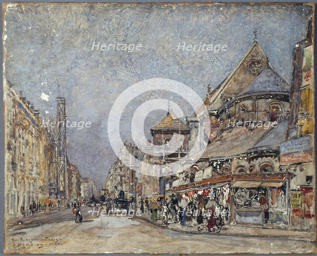 Rue Reaumur and the apse of Saint-Martin-des-Champs church, 1900. Creator: Frederic Houbron.