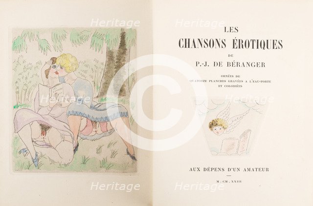 Frontispiece to Les chansons érotiques by Pierre-Jean de Béranger.