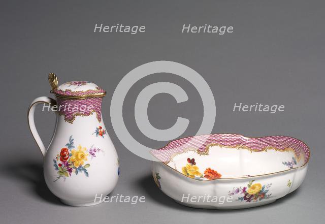 Ewer and Basin, c. 1765. Creator: Meissen Porcelain Factory (German).
