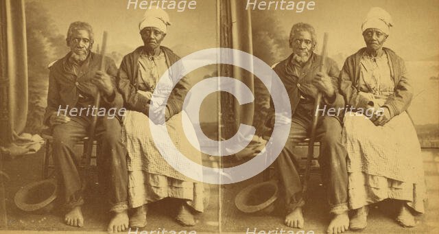 Jack and Abby Landlord, aged one hundred and one hundred and ten years, (1868-1900?). Creator: O. Pierre Havens.