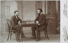 Mikhail Chigorin (1850-1908) and Siegbert Tarrasch (1862-1934) in Petersburg, 1893.