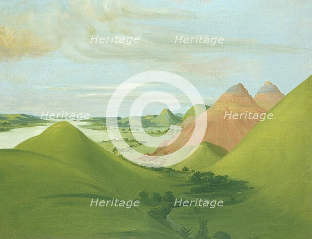 Iron Bluff, 1200 Miles above St. Louis, 1832. Creator: George Catlin.