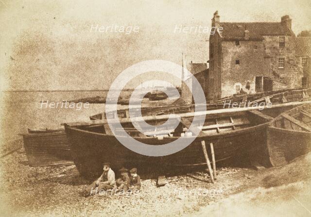 The Beach At Newhaven, Printed 1845. Creators: David Octavius Hill, Robert Adamson.