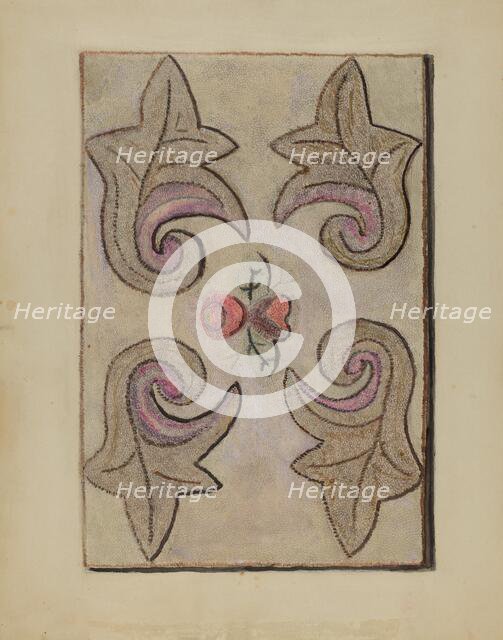 Hooked Rug, 1935/1942. Creator: Mosseller, Lillian M..