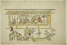 A House of Courtesans, from the series "The Appearance of Yoshiwara", c. 1681/84. Creator: Hishikawa Moronobu.