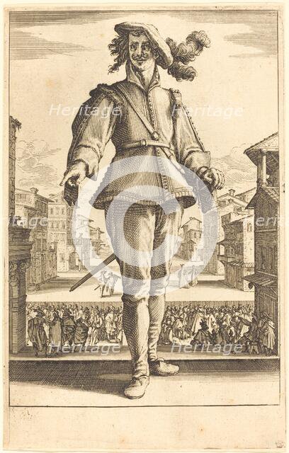 Il Capitano, or L'Innamorato, 1618/1620. Creator: Jacques Callot.
