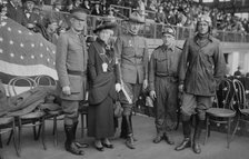 W. Camp, Mrs. C. Van Rensselaer, Col. F.M. Davis, Lt. R. Breeze, Sgt. Coombs, 1918. Creator: Bain News Service.