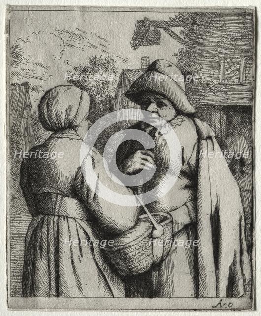 Man and Woman Conversing. Creator: Adriaen van Ostade (Dutch, 1610-1684).