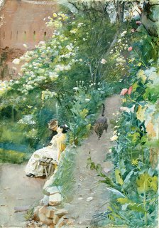 In garden of Alhambra.