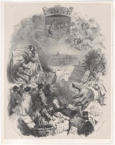 Title Page for Les Artistes Anciens & Modernes, Vol. IX, ca. 1848-62. Creator: Célestin Nanteuil.