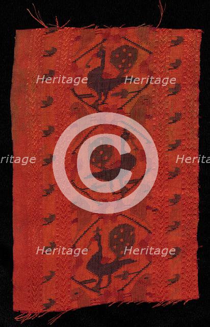 Border with Peacock Design, 1600s. Creator: Unknown.