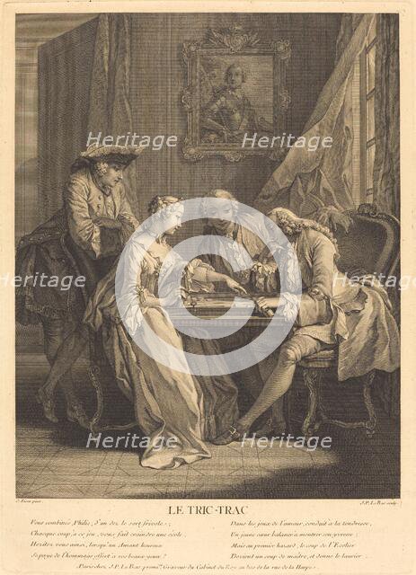 Le tric-trac. Creator: Jacques Philippe Le Bas.