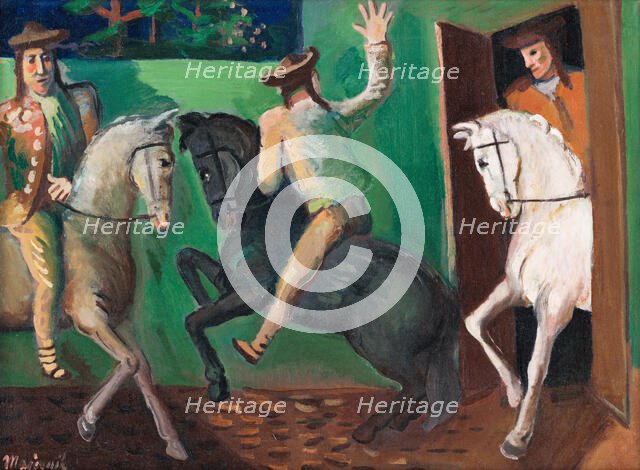 Riders (On Horses), 1936. Creator: Cyprian Majernik.