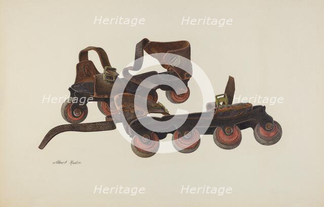 Roller Skates, c. 1941. Creator: Albert Rudin.