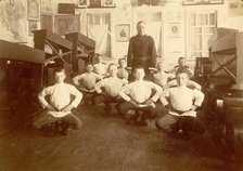School Gymnastics, 1909. Creator: Nikolai Georgievich Katanaev.