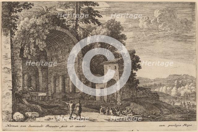 The Grotto of the Nymph Egeria. Creator: Herman van Swanevelt.