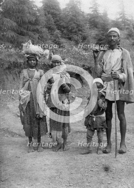 Hill tribe people, Chakrata, 1917. Artist: Unknown