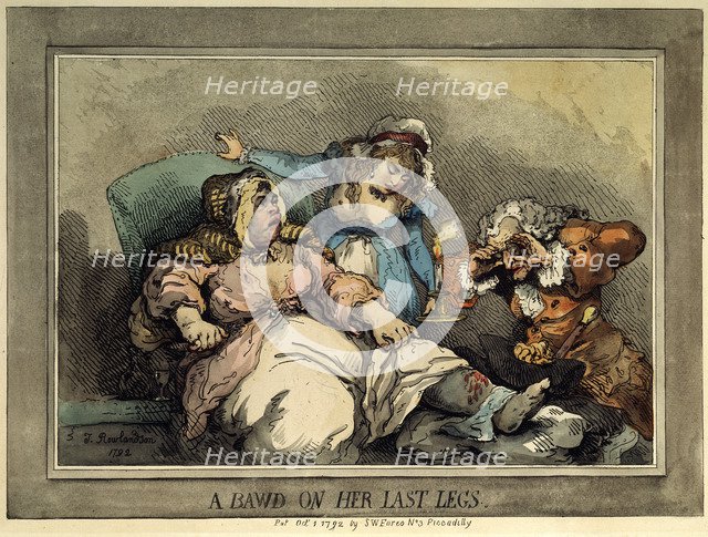 'A Bawd on Her Last Legs', 1792. Artist: Thomas Rowlandson